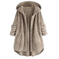 SNKSDGM Womens 2023 Fuzzy Fleece Jackets Warm Winter Lapel Open Front Fluffy Shearling Shaggy Faux Fur Parkas Coats Outerwear