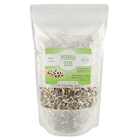 Moringa Oleifera Seeds Non-GMO PKM1 Premium Quality - Organically Grown - 10 oz. | 283 GMS (1000 Seeds Approximately) Resealable Stand Up Pouch