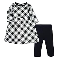 Hudson Baby Unisex Baby Quilted Cotton Dress and Leggings