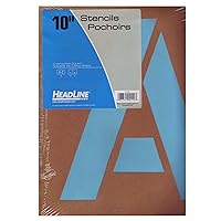 Headline Sign 110 Stencil Set, 10-Inch Capital Letters A to Z (110)