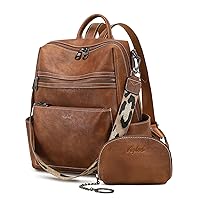 Leather Backpack Purse for Women Designer Ladies Shoulder Bag Fashion Faux Work Travel Handbags