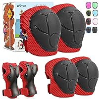 Kids Protective Gear, Helmet Knee Pads and Elbow Pads Set with Wrist Guard  Skateboard Accessories for Rollerblading Skateboard Cycling Skating