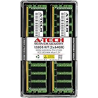 A-Tech 128GB Kit (2x64GB) RAM for HP ProLiant DL160 G9, DL180 G9, DL388 G9, ML350 G9 | DDR4 2666MHz PC4-21300 ECC LRDIMM 4Rx4 Load Reduced Server Memory Upgrade