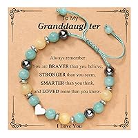 UPROMI To My Daughter/Granddaughter/Niece Bracelet, Birthday Back to School Graduation Christmas Gifts for Girls