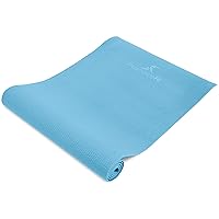 ProsourceFit Original Yoga Exercise Mat ¼” (6mm) Thick for Comfort and Stability with Carrying Straps, Non Slip –Multiple Colors