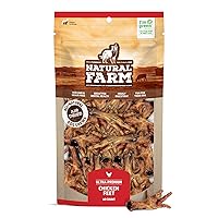 Natural Farm Nail-Free Chicken Feet Dog Treats (40 Pack), 100% Free-Range Air Dried Chicken Feet, No Nails, Fully Digestible, High Protein, Low Calorie, Joint Support, Single Ingredient
