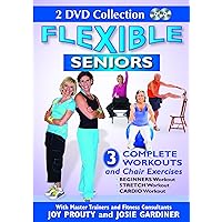Flexible Seniors Set with 3 Complete Workouts, Chair Exercises, Beginners Workout, Stretch Workout, Cardio Workout to Lose Weight, Build Muscles & Strengthen Bones Flexible Seniors Set with 3 Complete Workouts, Chair Exercises, Beginners Workout, Stretch Workout, Cardio Workout to Lose Weight, Build Muscles & Strengthen Bones DVD