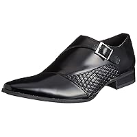 MM/one(エムエムワン) Men's Business, Slip-On, Monk Strap, Intrecture, Memory Foam Insole, Water Repellent