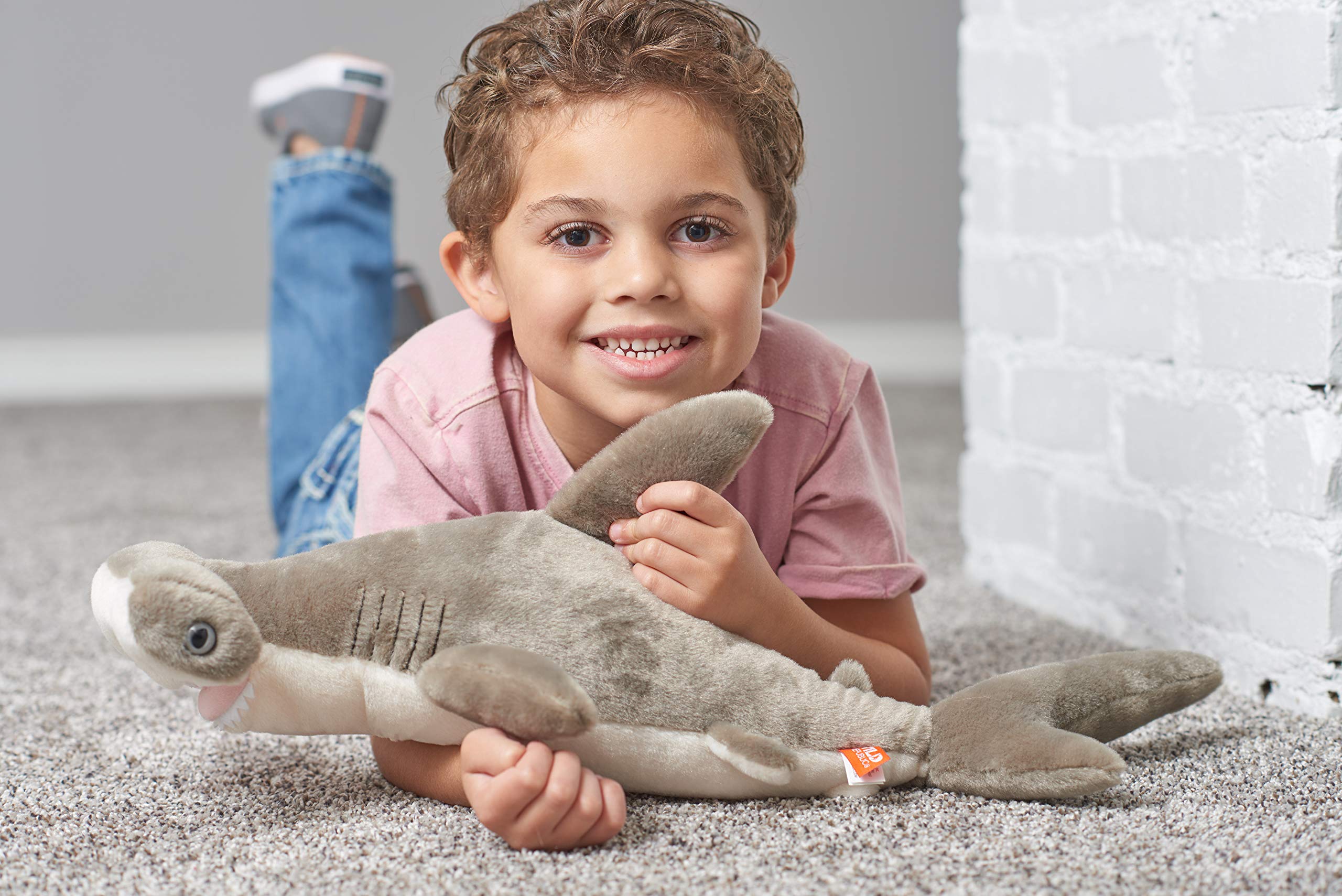 Wild Republic Hammerhead Shark Plush, Stuffed Animal, Plush Toy, Gifts for Kids, Cuddlekins 13 inches