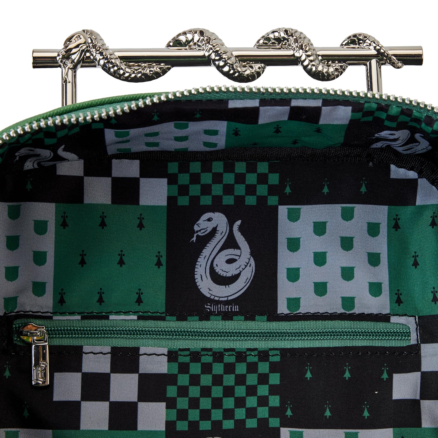 Loungefly Harry Potter: Slytherin Mini-Backpack with Wand Handle, Amazon Exclusive