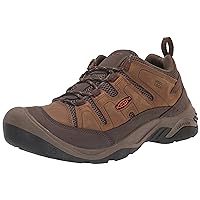 KEEN Men's Circadia Vent Low Height Breathable Hiking Shoes, Bison/Potters Clay, 9.5