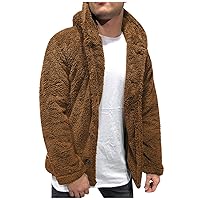 Unisex blanket jacket Fuzzy Fleece Open Front Hooded Cardigan Jackets Sherpa Coat with Buttons