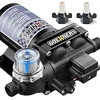 [Upgraded Version] RV Fresh Water Pump, 12V DC Water Pump, 6GPM 70PSI Self-Priming Diaphragm Water Pump with Pressure Switch and Strainer for RV, Marine, Yacht, Caravan