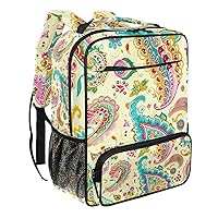 Travel Backpack,Work Backpack,Back Pack,Cashew Flower Abstract Paisley,Backpack
