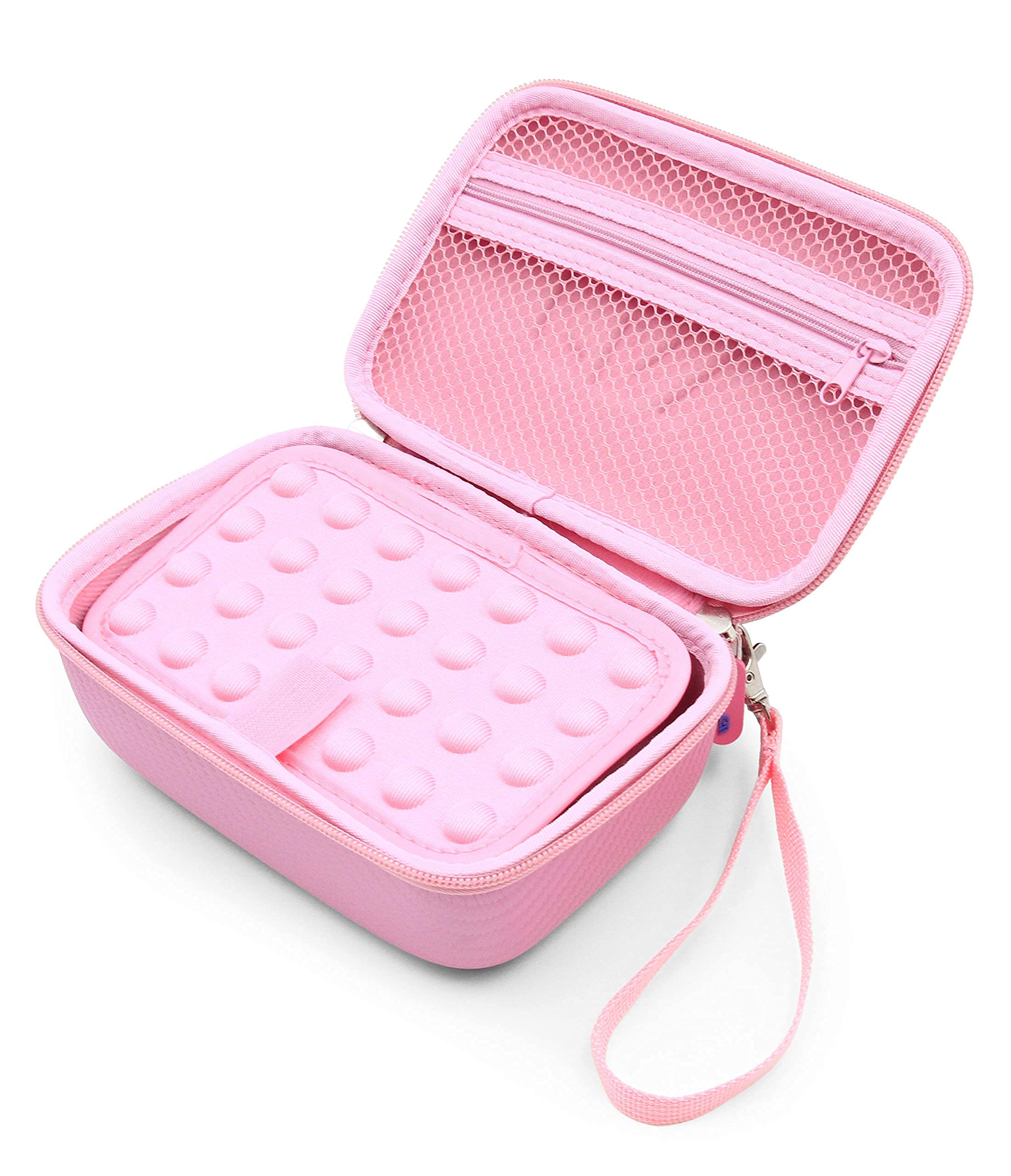 CASEMATIX Pink Travel Case Bag Compatible with Asthma Inhaler, Masks, Spacer - Case Only