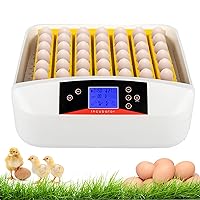 Egg Incubator,55 Incubators for Hatching Eggs,Poultry Hatcher Machine with Automatic Turning,Temperature & Humidity Control,LED Screen,General Purpose Incubator Chickens Ducks Birds