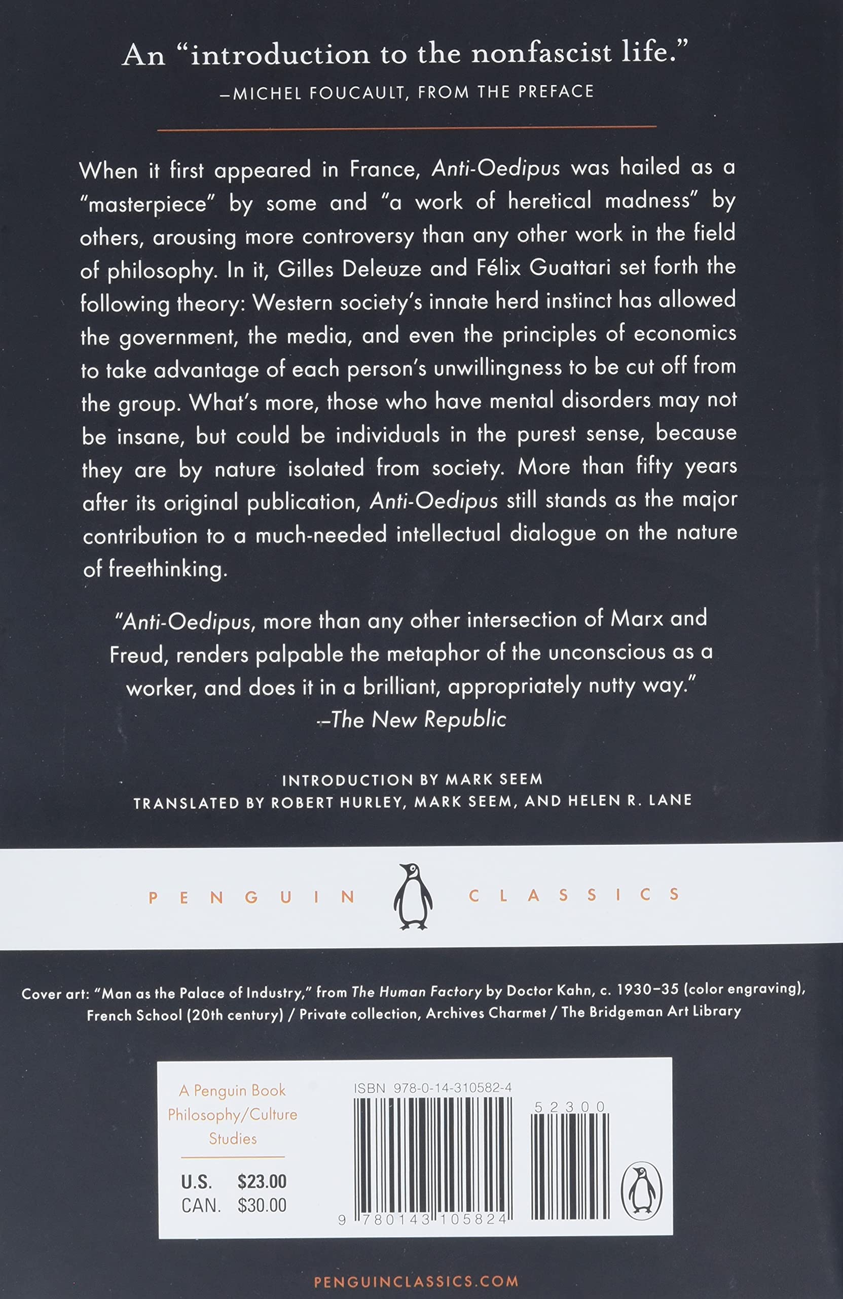 Anti-Oedipus: Capitalism and Schizophrenia (Penguin Classics)