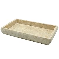 Creative Home 32403 Deluxe Champagne Marble Stone Guest Towel, Vanity Tray