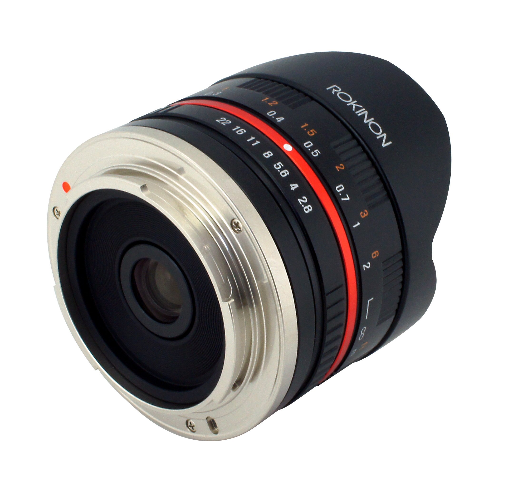 Rokinon 8mm F2.8 UMC Fisheye II (Black) Lens for Fuji X Mount Digital Cameras (RK8MBK28-FX)