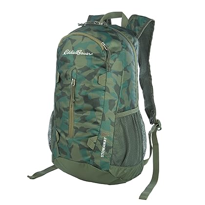 Eddie Bauer Stowaway Packable Backpack-Made from Ripstop Polyester, Sprig, 20L