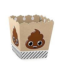 Big Dot of Happiness Party 'Til You're Pooped - Mini Favor Boxes Poop Emoji Treat Candy Set 12