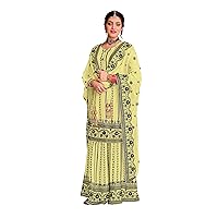 STELLACOUTURE Indian tradition georgette embroidered ready to wear salwar suit for women with dupatta (2302-O)