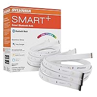 Sylvania Smart (3) 2ft Bluetooth Mesh Indoor LED Flex Light Strip Starter Kit for Alexa/Google/Apple HomeKit, RGBTW Full Color, Dimmable, Accessories Included - 1 Pack (75575)