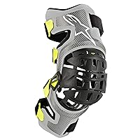 6501319-195-L Bionic 7 Knee Set Silver/Yellow Lg