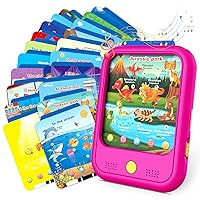 Kids Learning Tablet Educational Learning Pad for Toddlers 2-5 to Learn Alphabets, Numbers, Foods, Time, Music, Vehicles,Jurassic Park, Tablet Toy for Toddlers Ages 2 3 4 5 6 Years Old
