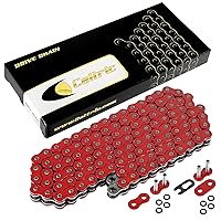 Caltric Red 520-Pitch 120-Links O-Ring Drive Chain Compatible for ATV/UTV/Quad/Side X Side/Motorcycle/Dirtbike/with Rivet and Clip on Master Links