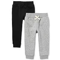 The Children's Place baby boys Active Fleece Jogger Pants 2 Pack