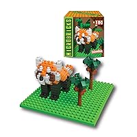 Microbricks Red Panda from Deluxebase. Animal Themed 3D Puzzle Mini Blocks Building Toys, Easy to Use Mini Bricks Red Panda Puzzle. Great Animal Toys, Educational Toys and Kids Party Favors.