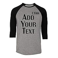 Custom 3/4 Sleeve T-Shirt Personalized Raglan Baseball T-Shirt Custom Unisex Raglan Shirt