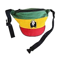 Belt Hip Bag Easy to Carry Bob Rasta Africa Adjustable - Green Yellow Red