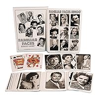 S&S Worldwide Familiar Faces Bingo Game for Up to 12 Players. Features Golden Age Celebrity Faces. Large 9-1/2