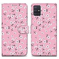 Case Compatible with Samsung Galaxy A51 4G / M40s - Design Flower Rain No. 6 - Protective Cover with Magnetic Closure, Stand Function and Card Slot