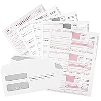 1099 NEC Tax Forms 2023 with Envelopes, 4 Part 15 Pack Tax Forms Kit and 15 Self-Seal Envelopes –Great for QuickBooks and Accounting Software, Value Pack for Business - Made in The USA - 15-Pack