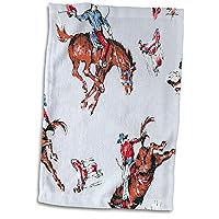 3D Rose Retro Rodeo Cowboys TWL_38433_1 Towel, 15