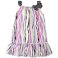 Kids Headquarters Baby Girls' Multi Print Polka Dot Straps Bow Dress