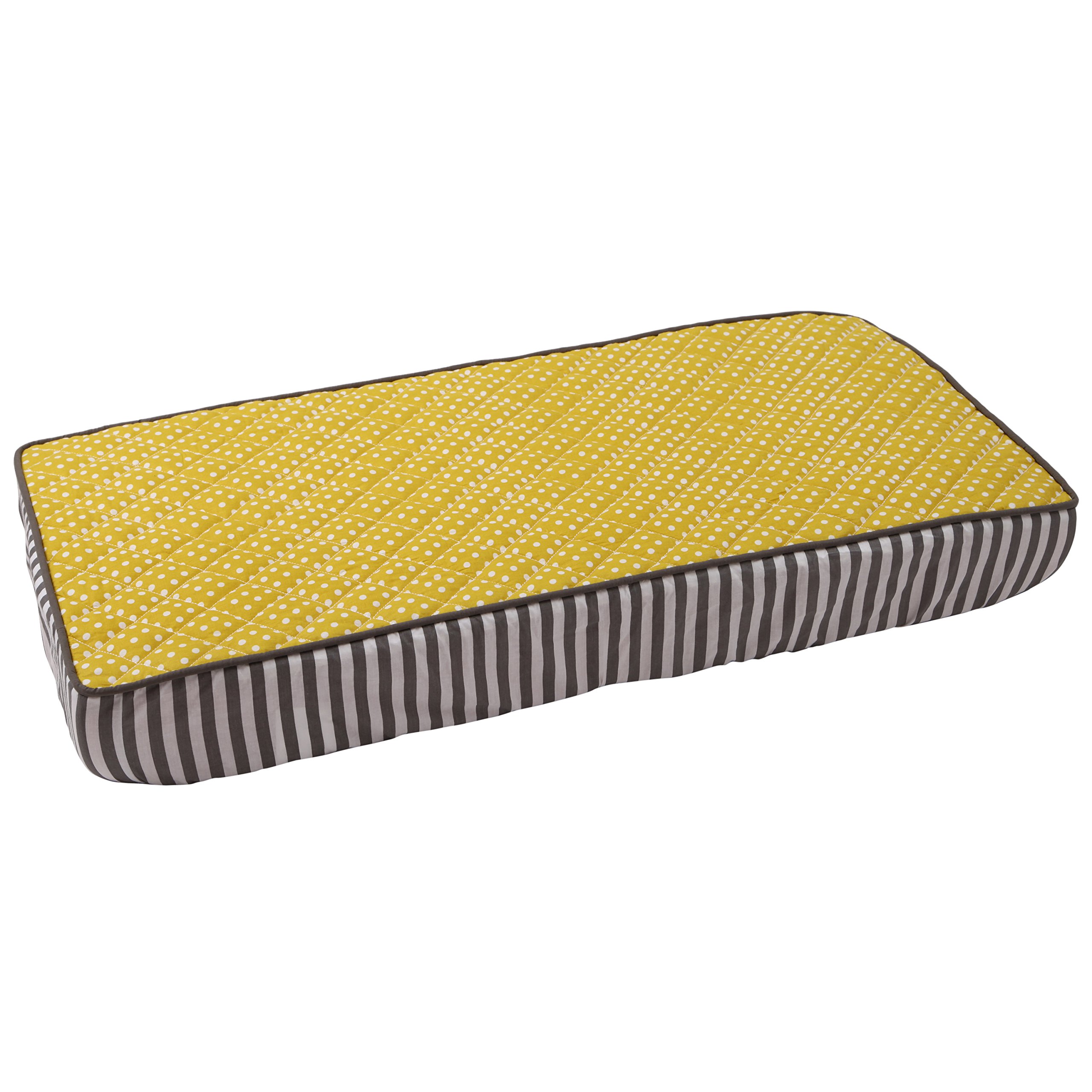 Bacati - Dots/pin Stripes Yellow Pin Dots Changing Pad Cover