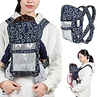 Baby Carrier Ergonomic Sponge Padding Newborn Carrier Up to 22lb Infant Carrier Cross Back Breathable Large Capacity Windproof Adjustable Baby Essentials, Baby Carrier