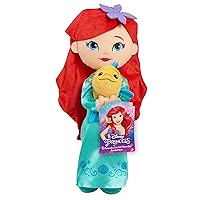 Disney Princess Lil' Friends Ariel & Flounder 14-inch Plush Doll, Officially Licensed Kids Toys for Ages 3 Up by Just Play