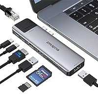 USB C Adapter Hub for MacBook Pro Air M1 M2 2022 2021 2020 2019, MacBook Pro Adapter Mac USB C Hub 8 in 2 Multiport Dongle with 4K HDMI, 40Gbps USB-C, Ethernet, Thunderbolt 3, SD/TF Card Reader