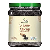 Jiva Organics Kalonji - Raw, Non-GMO Black Cumin Seed (Kalaunji, Nigella Sativa), 1 Pound Jar (16 Ounce)