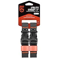 GEAR AID Utility Straps with Side-Release Buckle, Secure and Compress Camping, Biking, Hunting, Boating Gear, Multiple Sizes 1