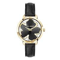 Ted Baker Lilabel Black Saffiano Leather Strap Watch (Model: BKPLIF2049I)