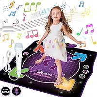 Periyelp Dance Mat for Kids Ages 4-8,Electronic Dance Pad Game Toy for Kids,Light up Dance Mat for Kids 8-12(with Wireless Bluetooth and Charging Cable)