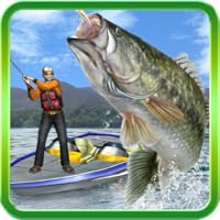 Bass Fishing 3D on the boat