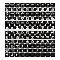Nilight 120PCS Switch Panel Stickers Multifunction Button Stickers for 6/8 Gang Switch Panel Label Decal for Circuit Panel Cars Marine Boats RV Truck Vehicle Text Sticker Dashboard, 2 Years Warranty