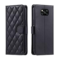 Cell Phone Case Wallet Compatible with Xiaomi POCO X3/POCO X3 NFC/POCO X3 Pro Wallet case with Credit Card Holder,Soft PU Leather Magnetic Wrist Shoulder Strap, Flip Folio Book PU Leather Phone case S